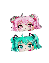 Miku Peeker Sticker - Sakura or Standard