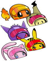 Monsters - Racer/Biker Helmet Peeker Stickers