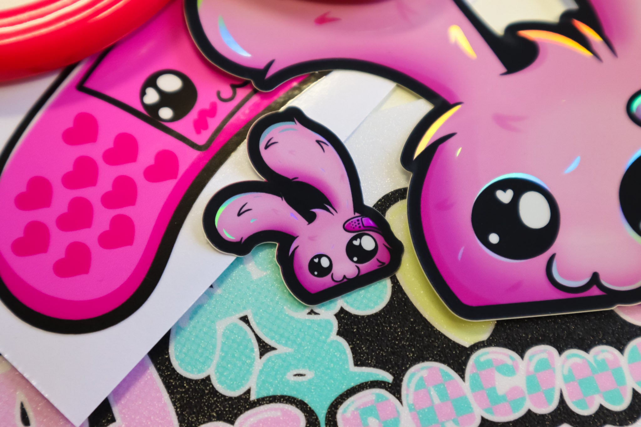 Mini Stickers! - Kawaii Bunny Peeker  Drift bunny decals