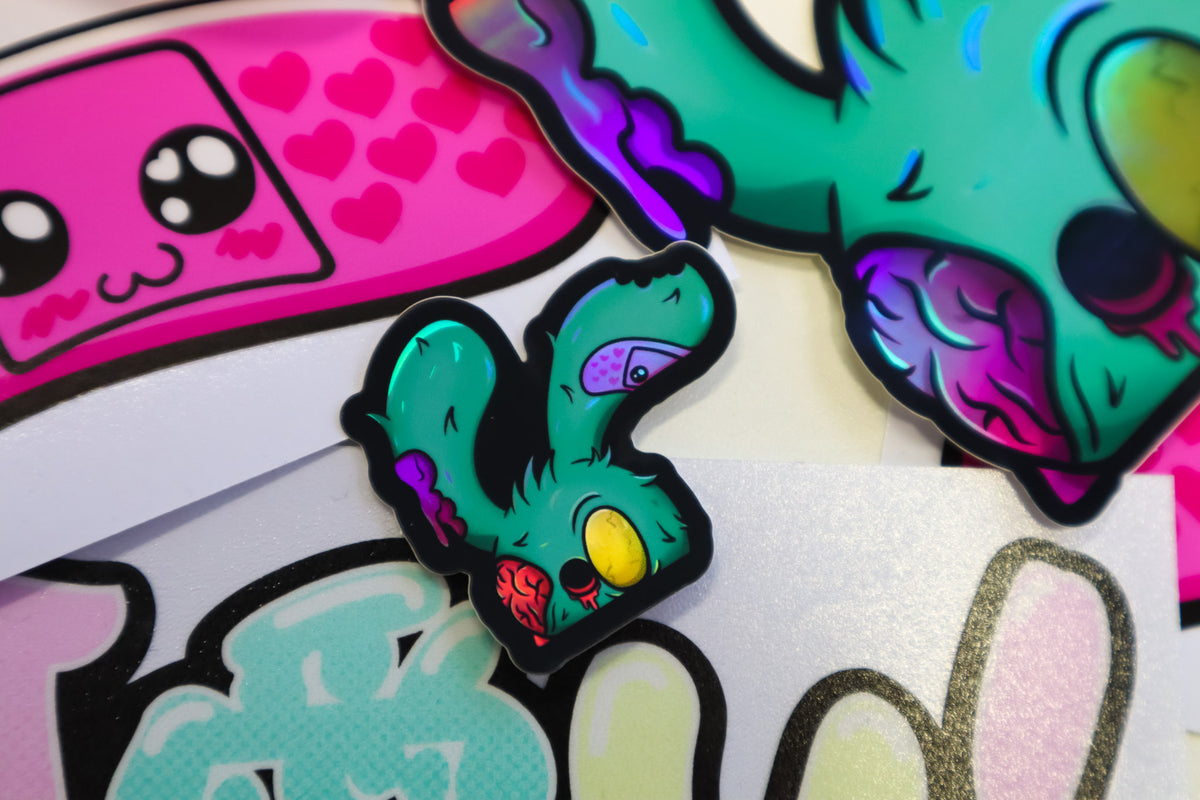 Mini Stickers! - Zombie Bunny Peeker  Drift bunny decals