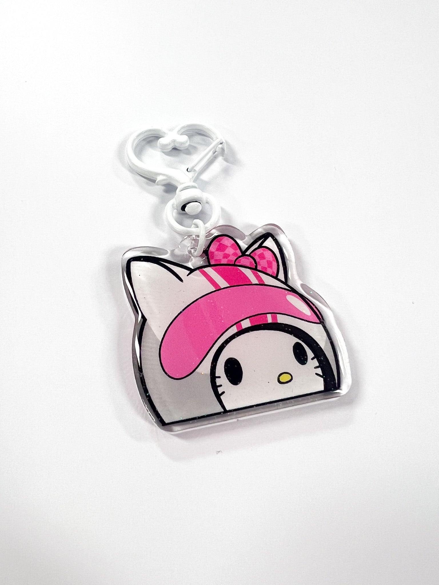 Racer Kitty - Keyring Glitter  Drift bunny decals