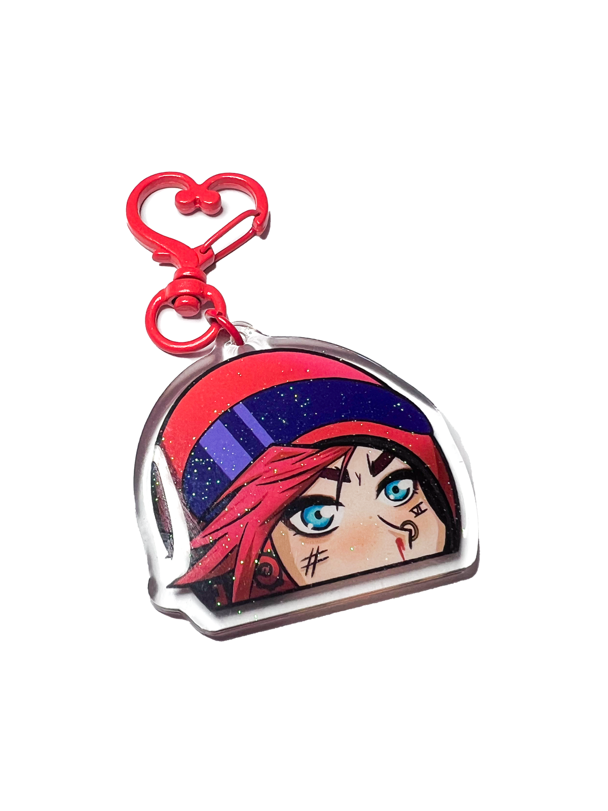 Racer Vi - Keyring Glitter Helmet Biker