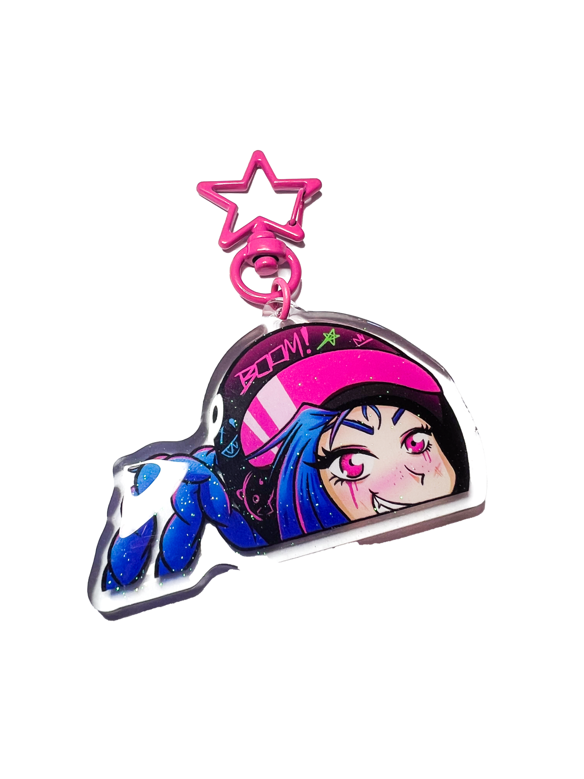 Racer Jinx - Keyring Glitter Helmet Biker