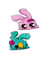 Bunny Peeker - Zombie and Kawaii Buns
