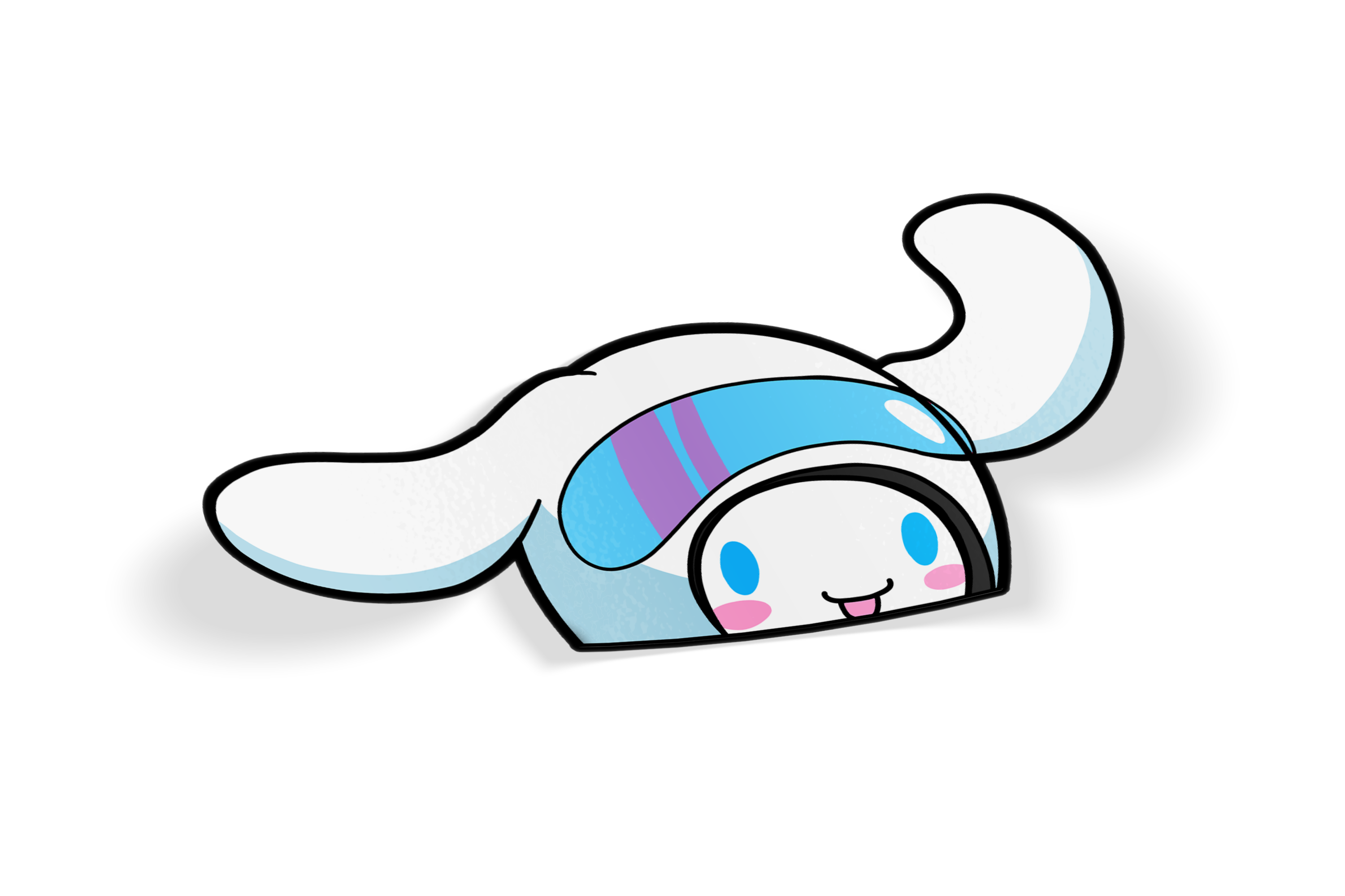 Racer Cute Friends - Racer/Biker Helmet Peeker Stickers
