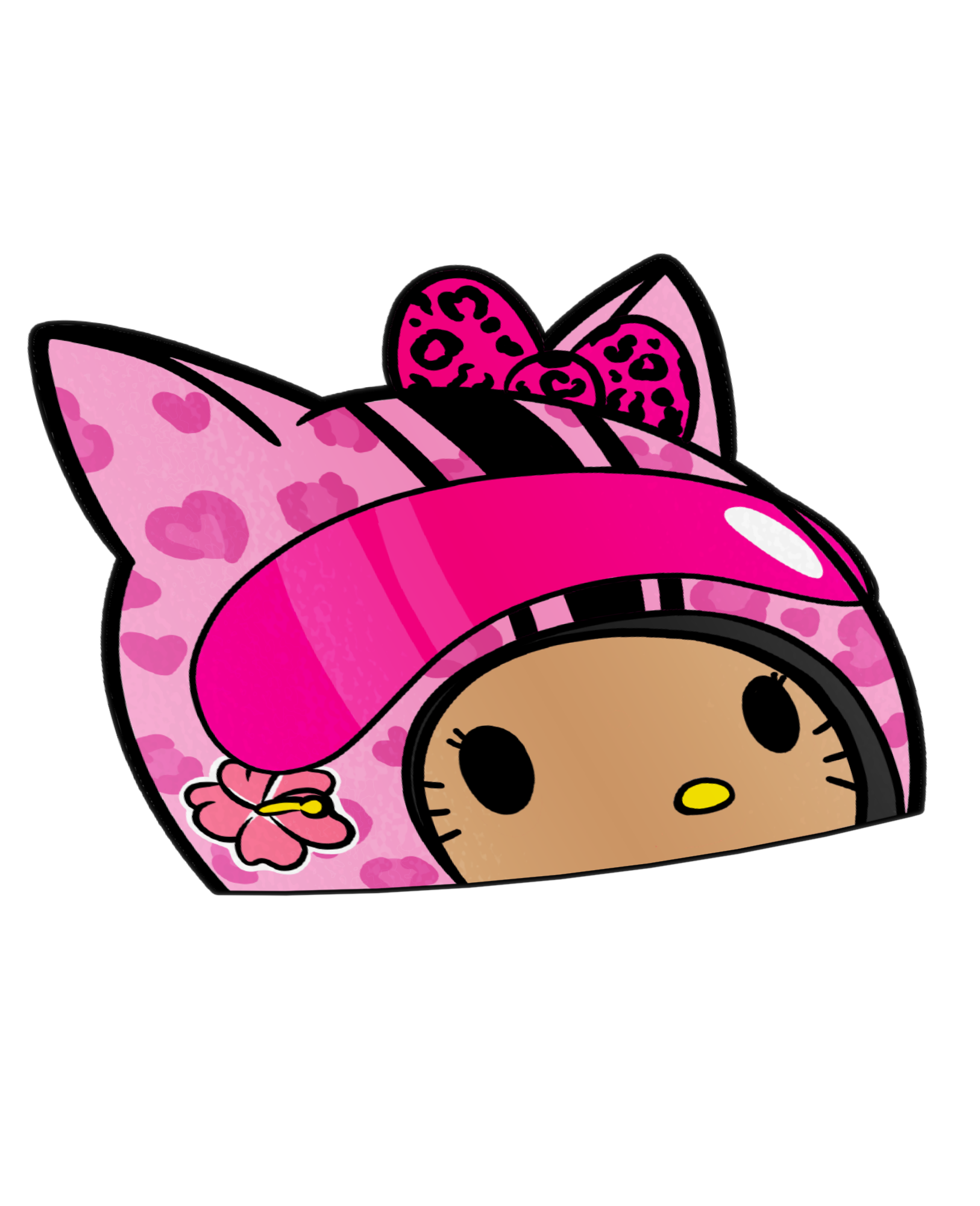 Racer Cute Friends - Racer/Biker Helmet Peeker Stickers