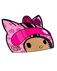 Racer Cute Friends - Racer/Biker Helmet Peeker Stickers