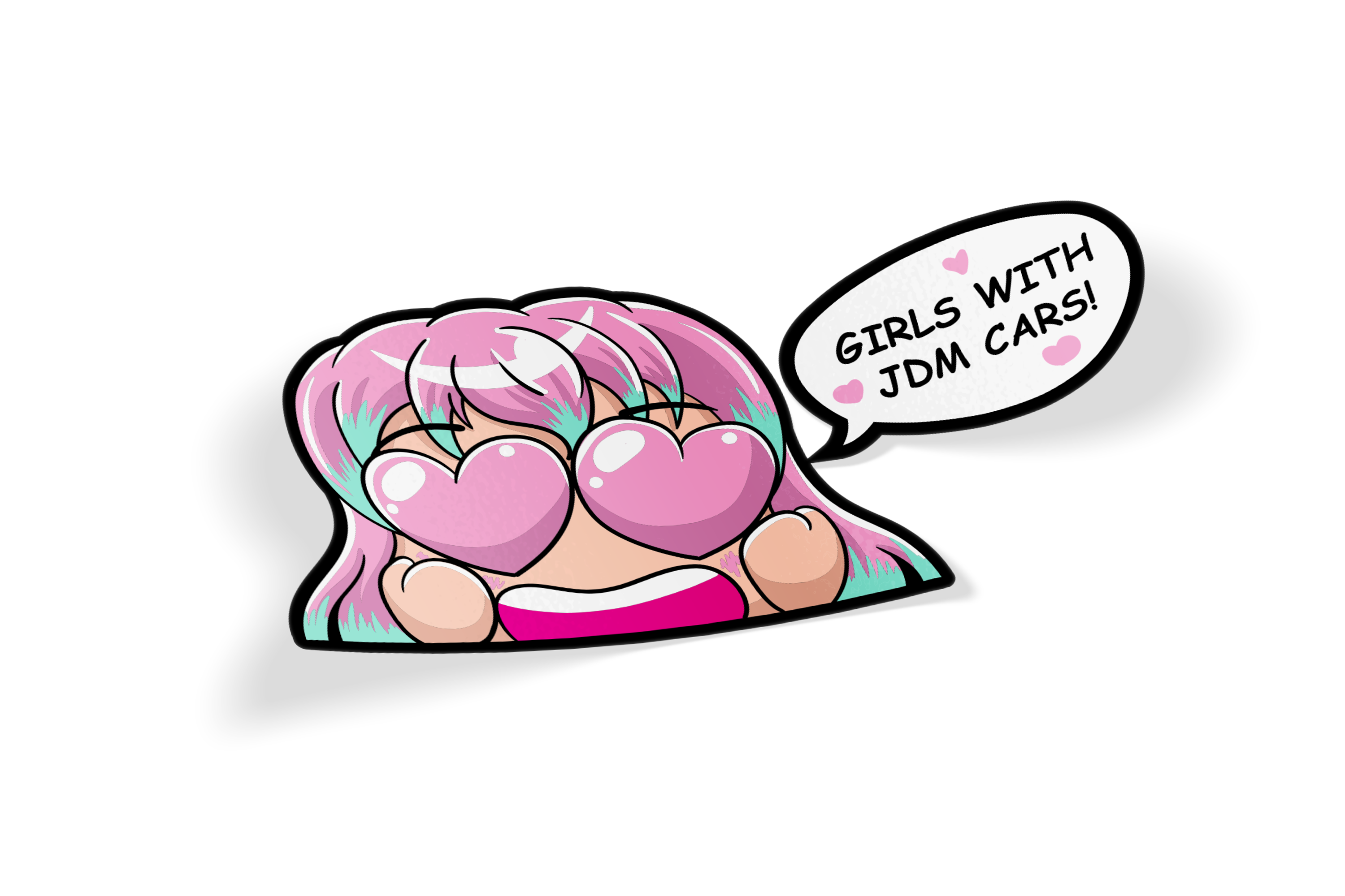 Sakura Loves you - Girls with JDM cars peeker (Single or set)