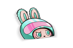 Lafufu Green - Peeker sticker Helmet biker racer