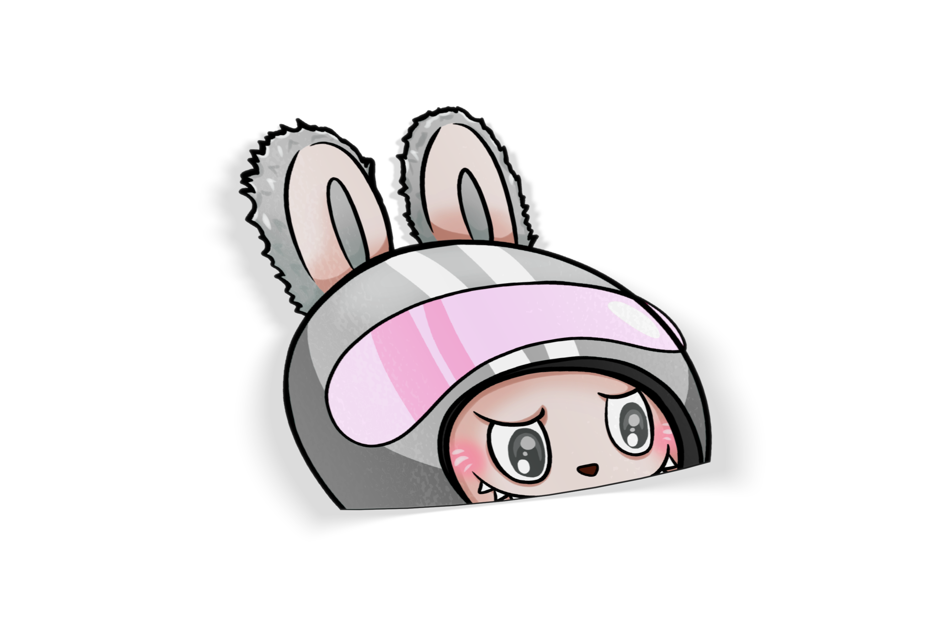 Lafufu Stickers - Peeker sticker Helmet biker racer