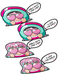Sakura Loves you - Girls with JDM cars peeker (Single or set)