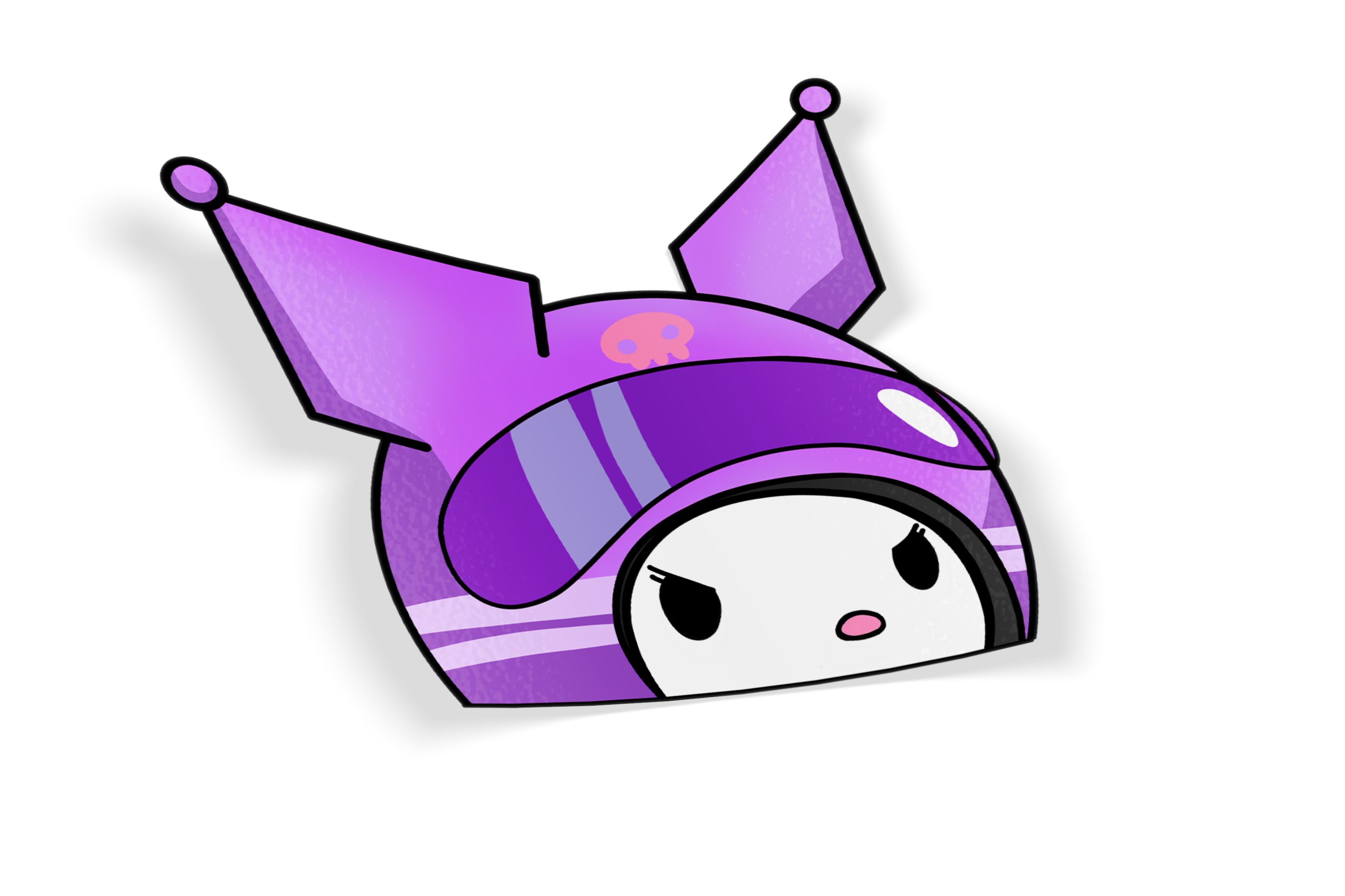 Racer Cute Friends - Racer/Biker Helmet Peeker Stickers