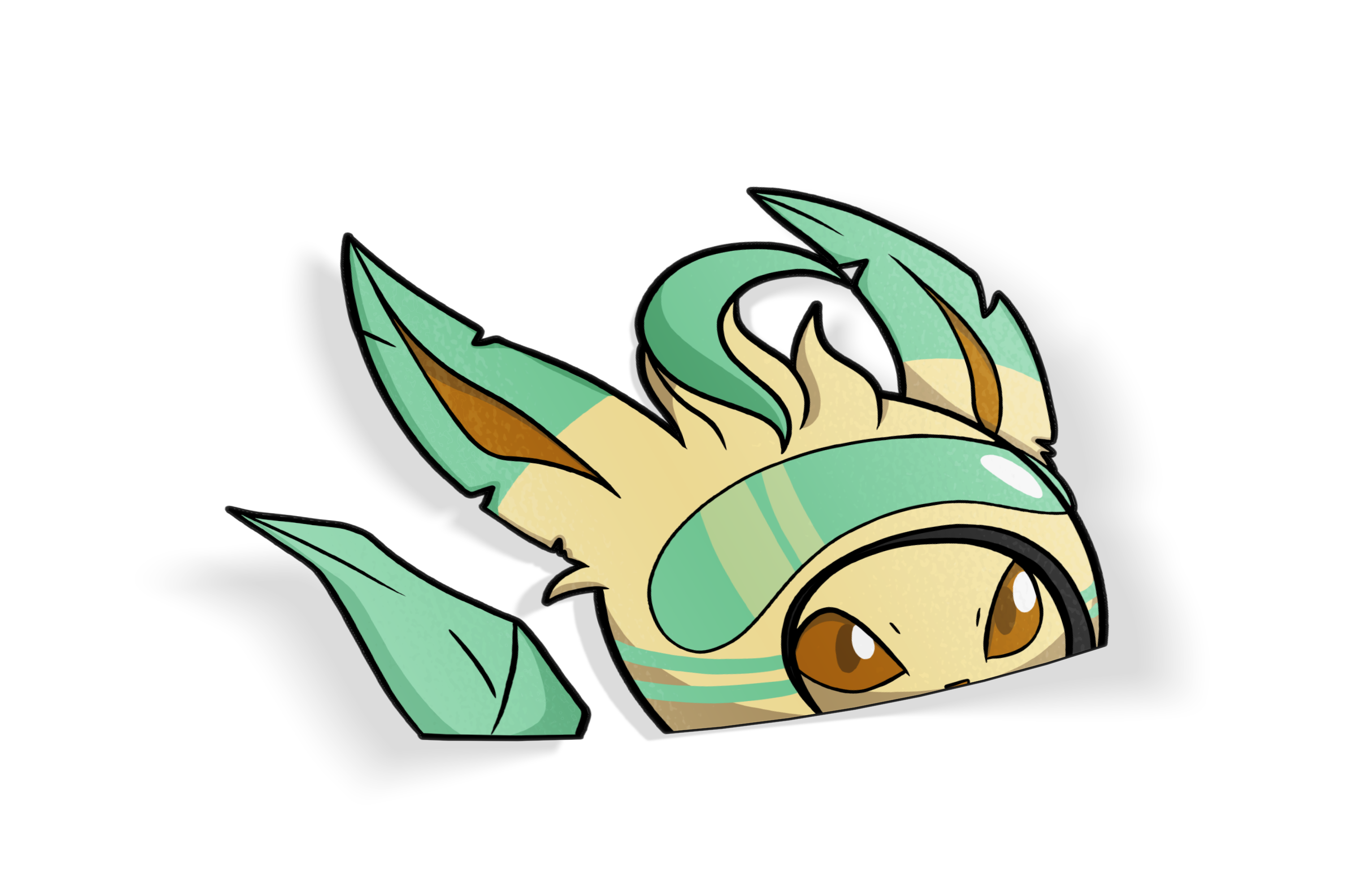 Fluffy Monsters - Racer/Biker Helmet Peeker Stickers