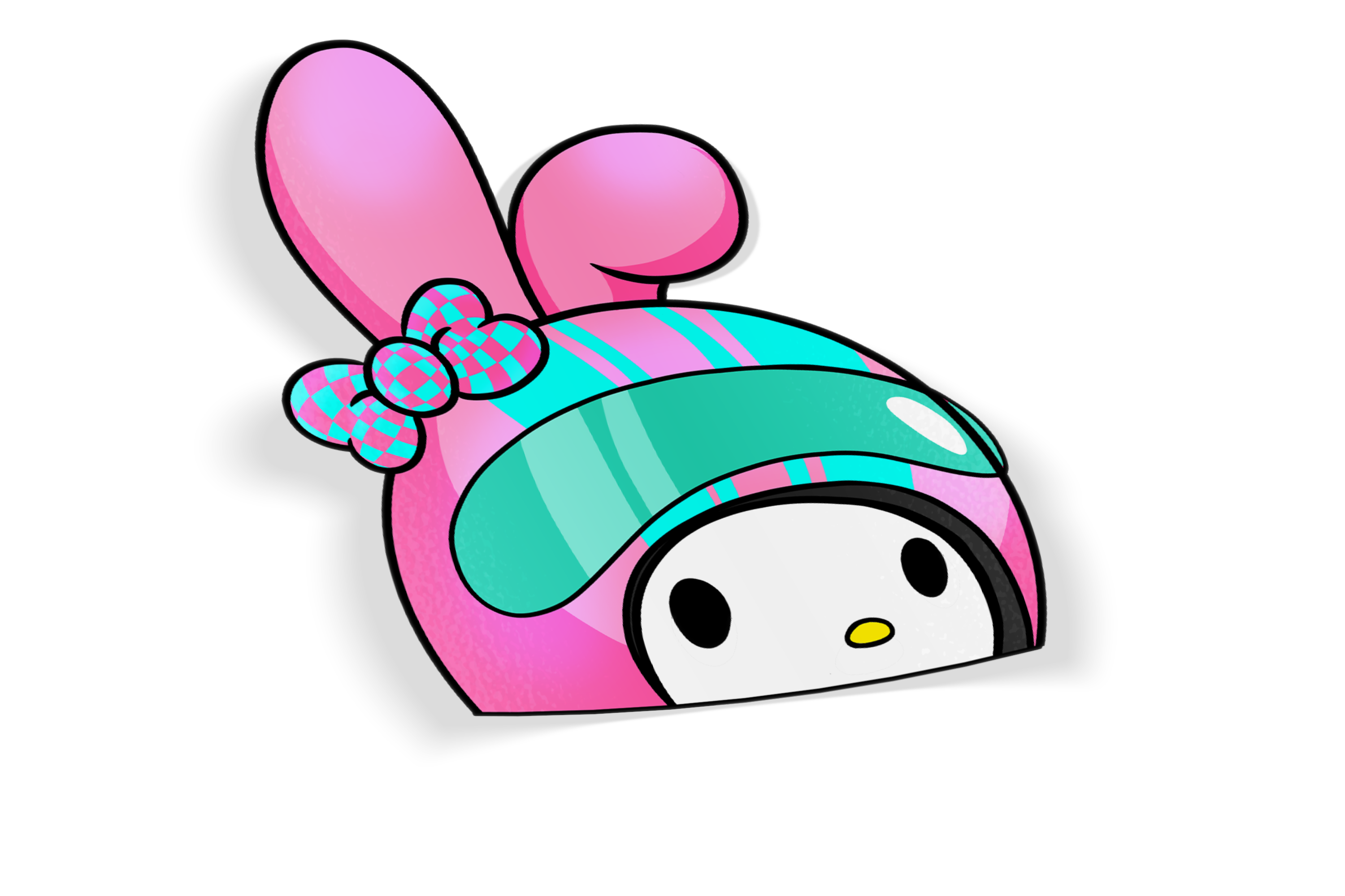 Racer Cute Friends - Racer/Biker Helmet Peeker Stickers