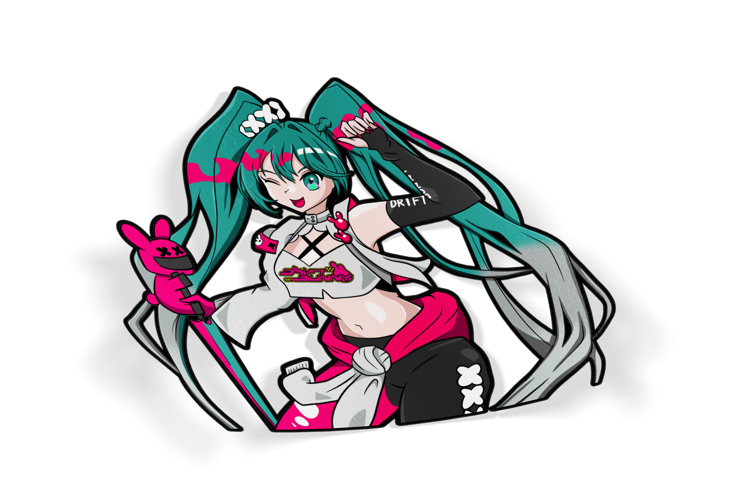 Drifting Miku - Kisscut sticker