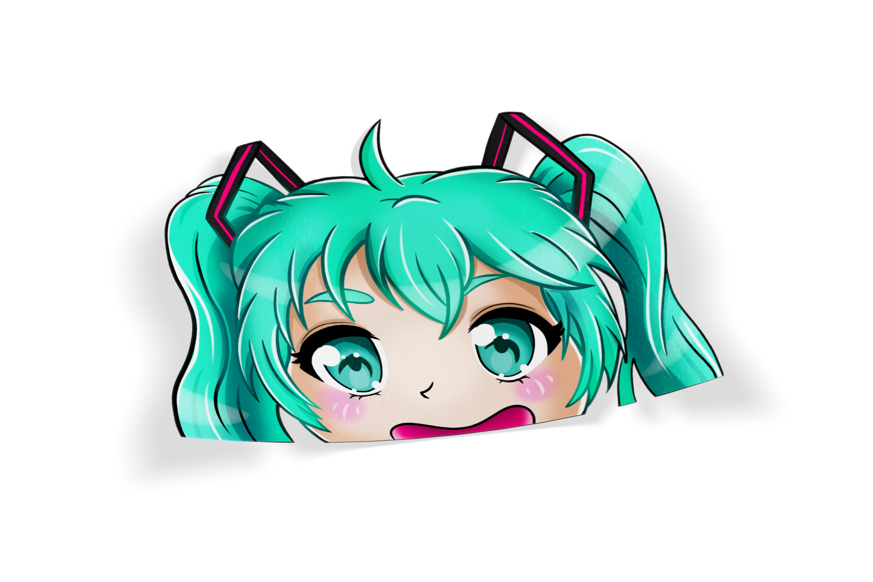 Miku Peeker Sticker - Sakura or Standard