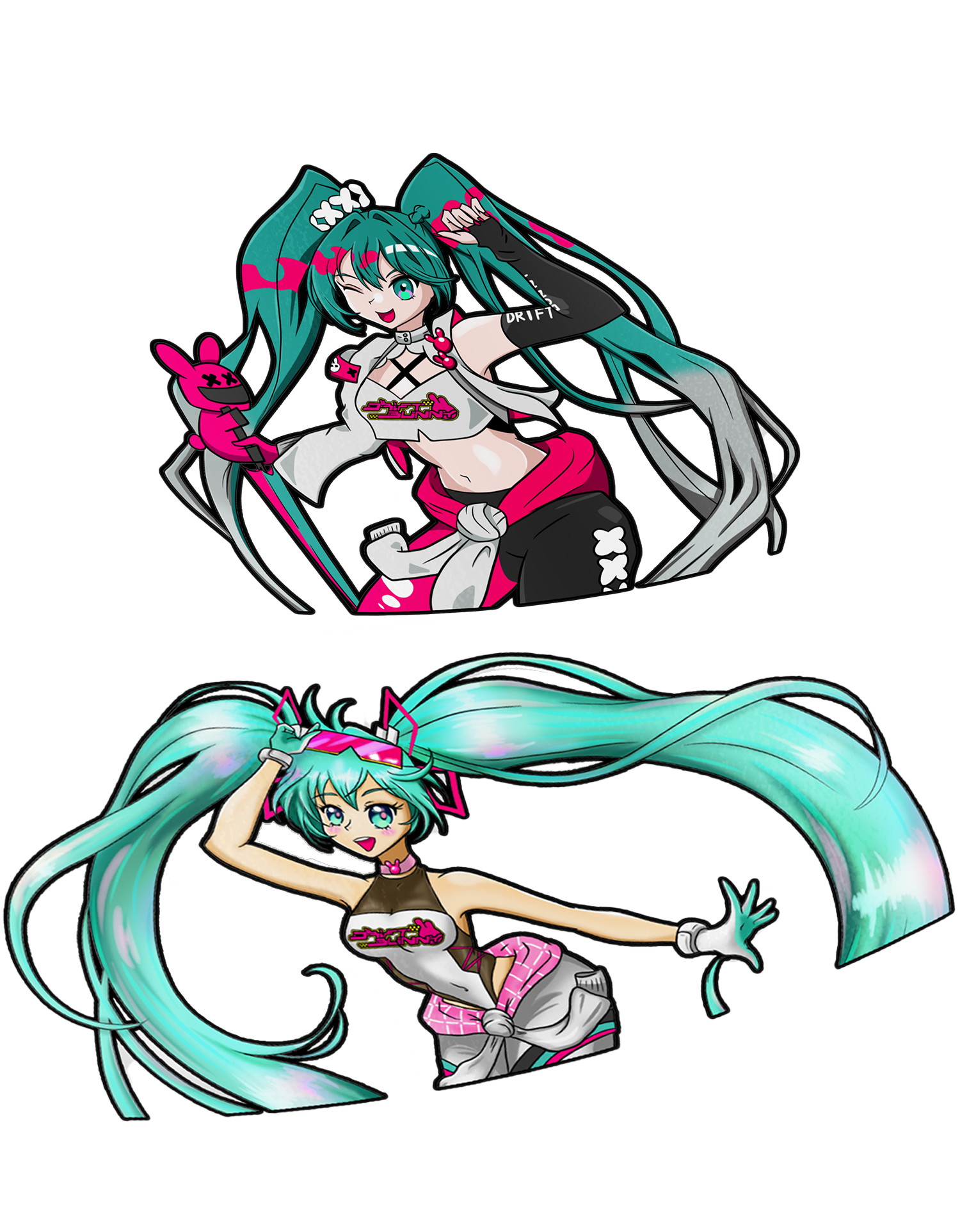 Drifting Miku - Kisscut sticker