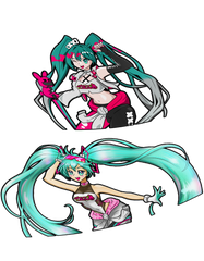 Drifting Miku - Kisscut sticker