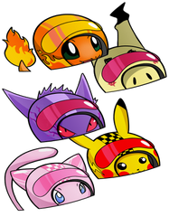 Monsters - Racer/Biker Helmet Peeker Stickers