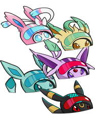 Fluffy Monsters - Racer/Biker Helmet Peeker Stickers