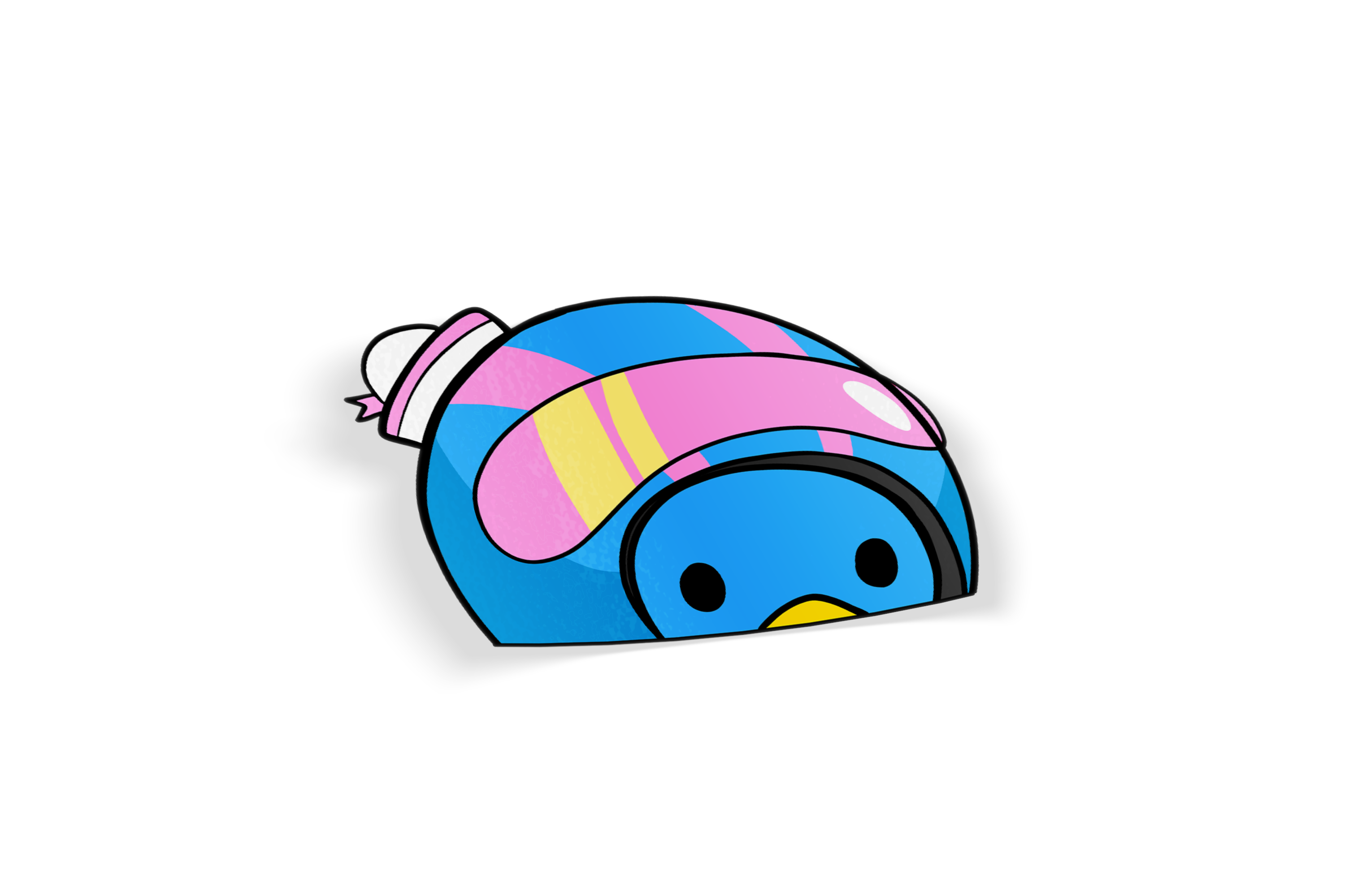 Racer Cute Friends - Racer/Biker Helmet Peeker Stickers