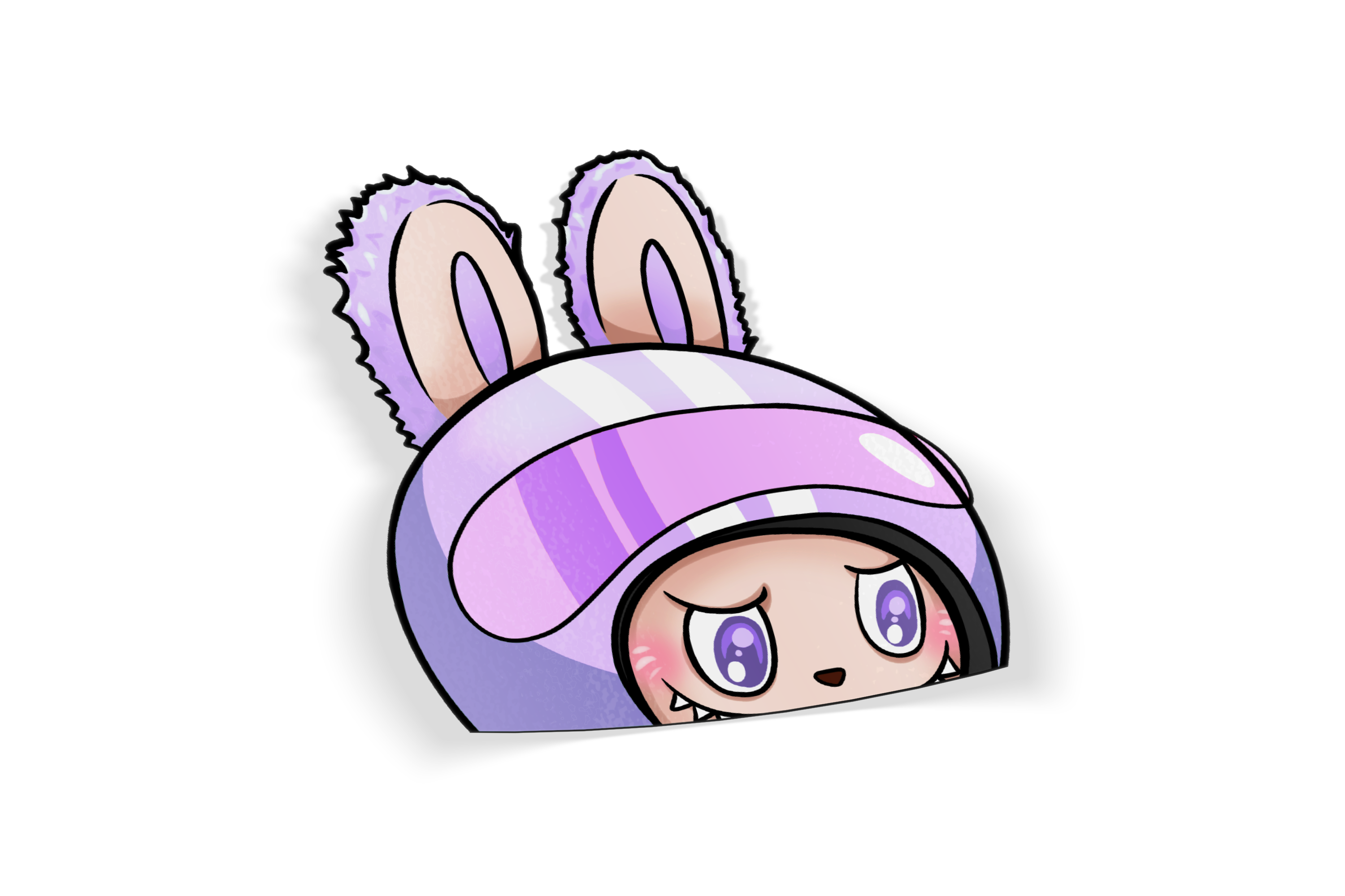 Lafufu Stickers - Peeker sticker Helmet biker racer