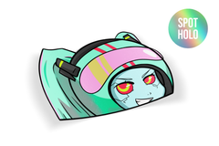 Rebecca - Racer Peeker Sticker Spot Holo
