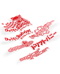 Vinyl Cut Stickers - Drift Bunny Logo, Racer Girl, Magical Racer, Glitch, Sakura