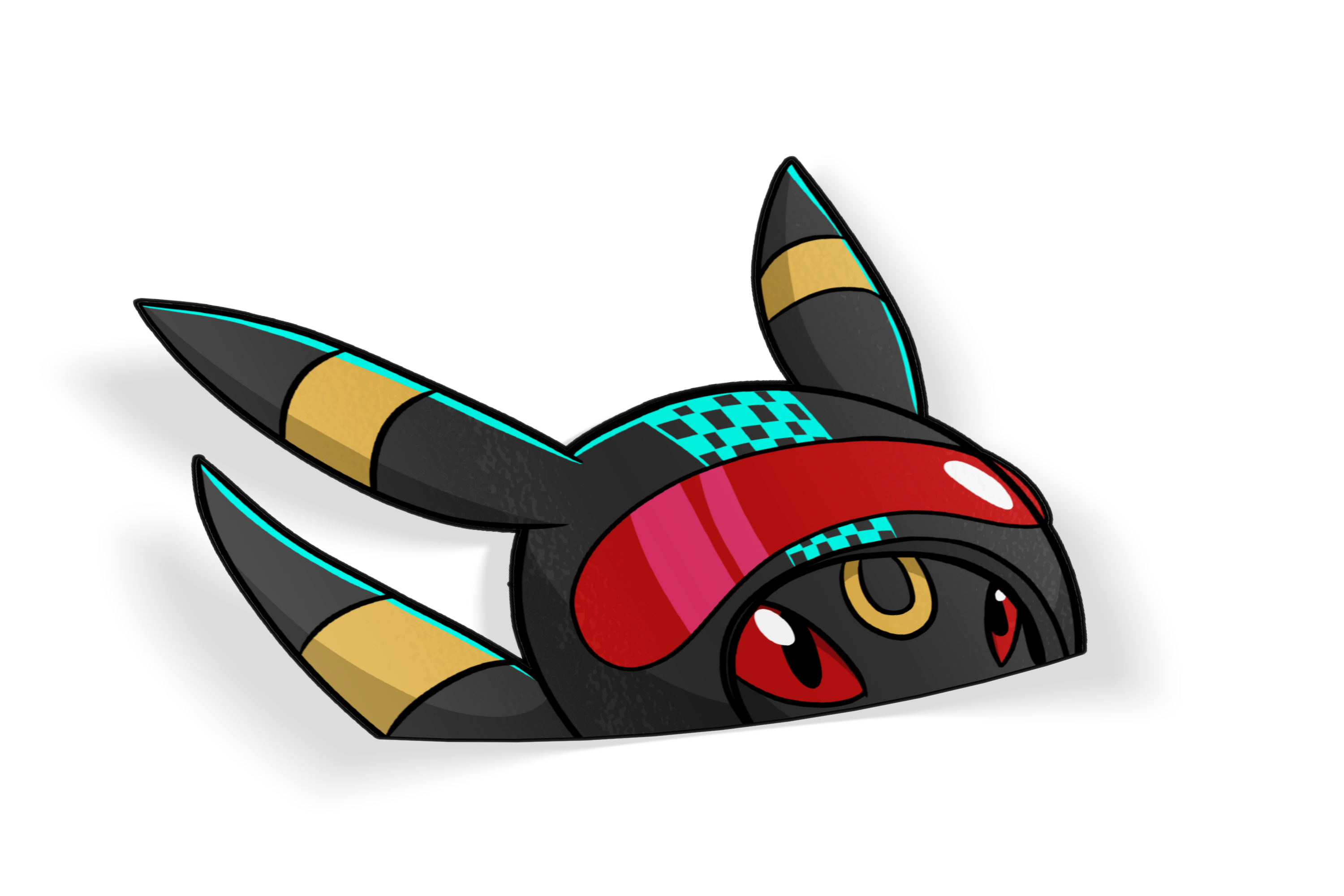 Fluffy Monsters - Racer/Biker Helmet Peeker Stickers