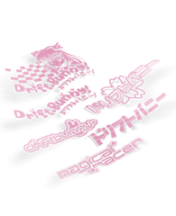 Vinyl Cut Stickers - Drift Bunny Logo, Racer Girl, Magical Racer, Glitch, Sakura
