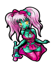 Zombie Sakura & Meiko - XL Kisscut stickers