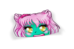 Zombie Sakura Peeker Sticker