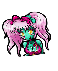Zombie Sakura & Meiko - Torso Kisscut stickers