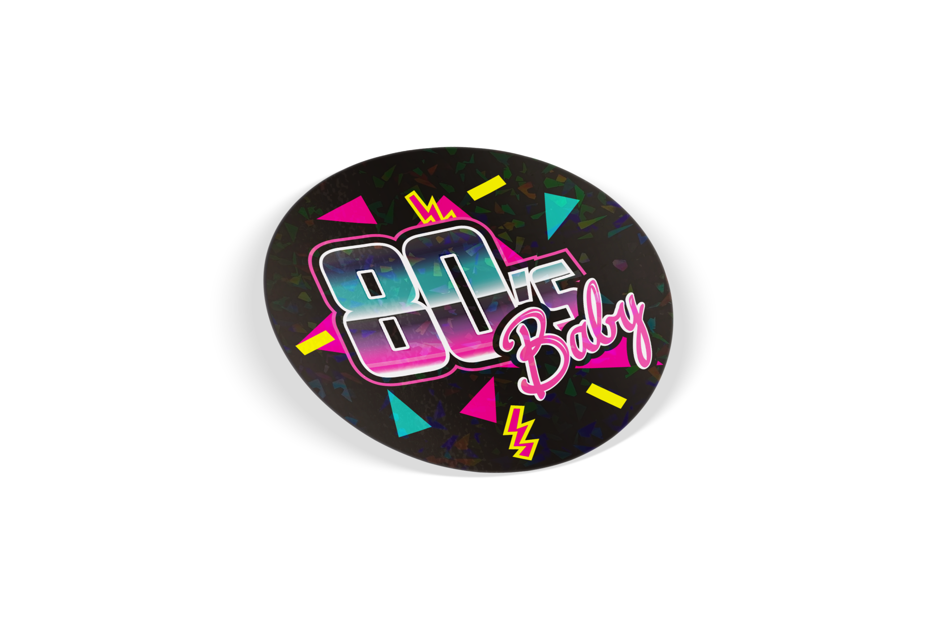 80s baby - circle sticker flake holo  Drift bunny decals