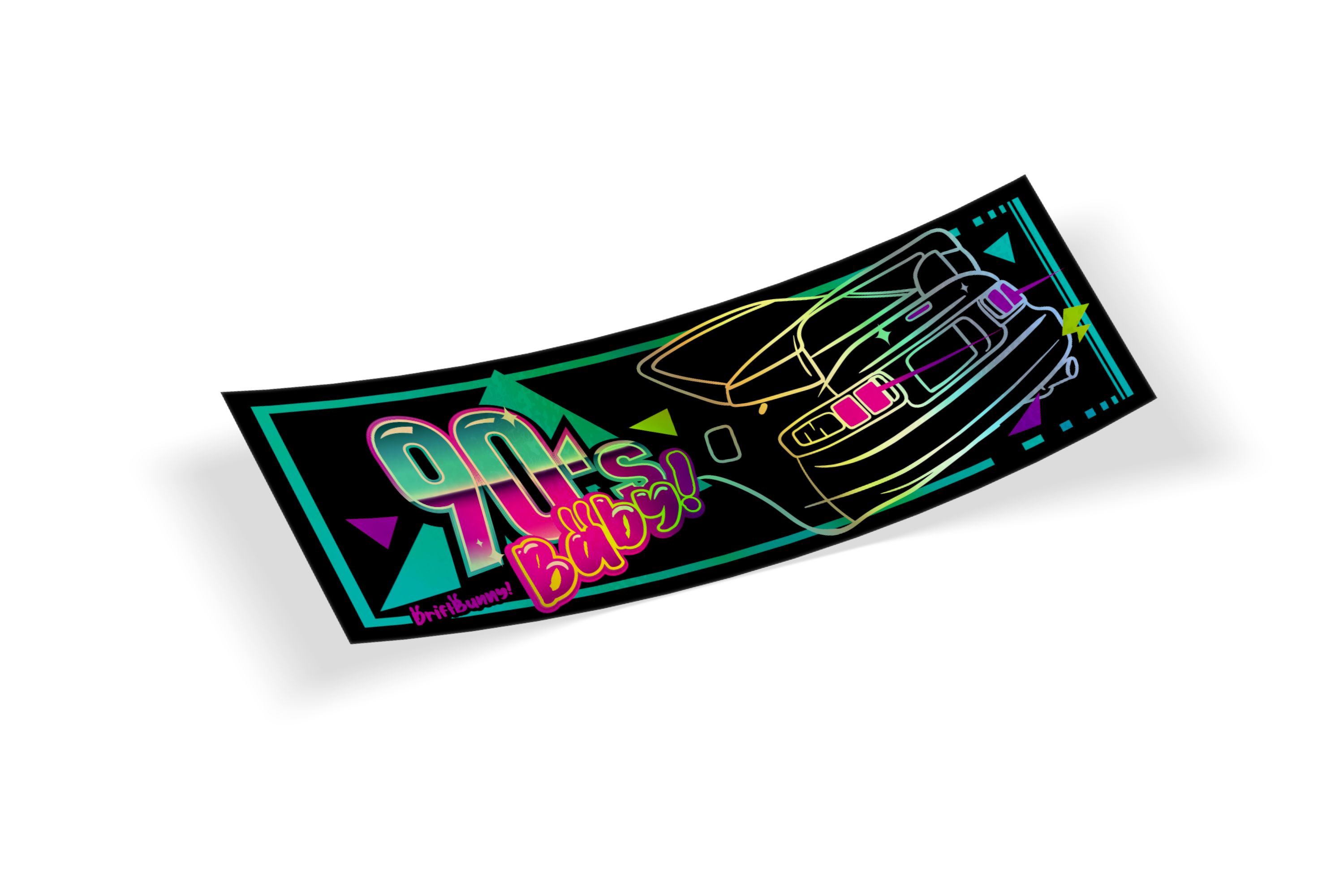 90's baby holo slaps - rx7, s13, s14, 180sx, ma70, r33  Drift bunny decals