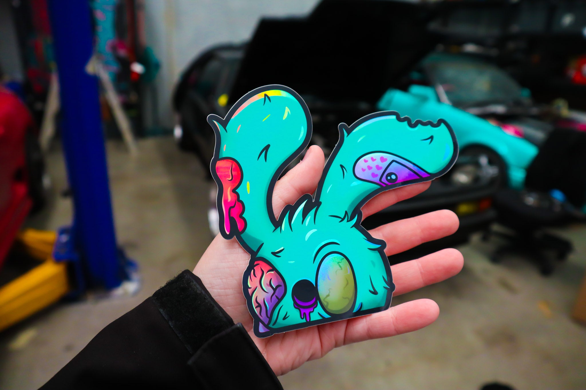 Holo Zombie Bunny Peeker  Drift bunny decals