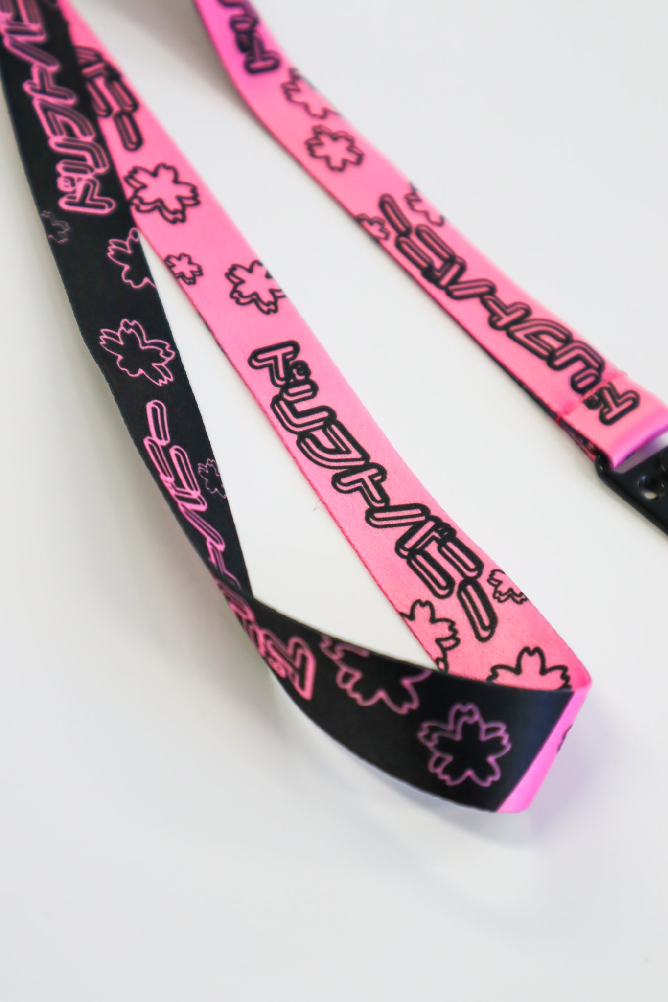 Sakura Pink and Black Lanyard  Drift bunny decals