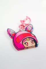 Racer Scouts Peekers Keyring - Racer Chibi Moon  Drift bunny decals