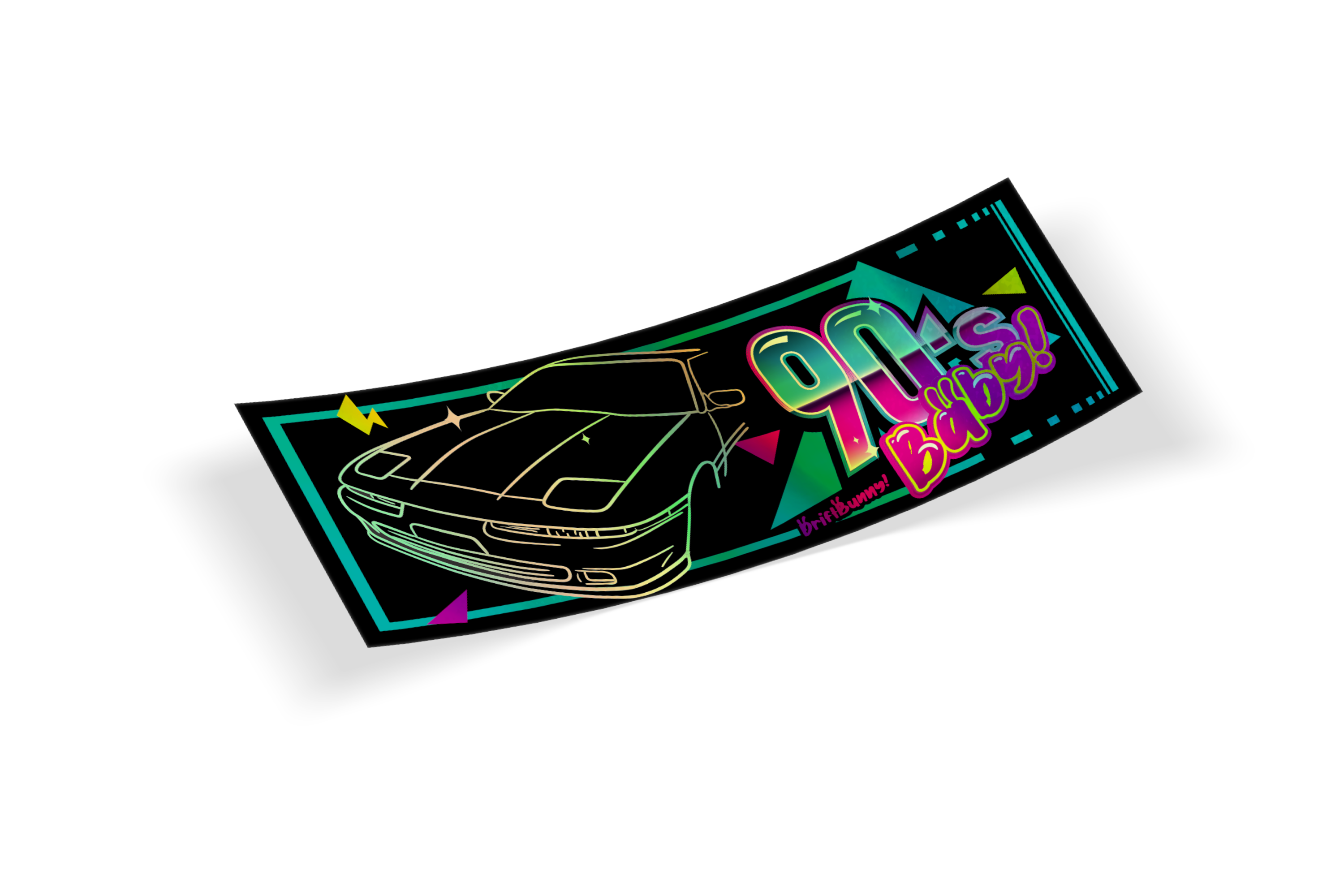 90's baby holo slaps - rx7, s13, s14, 180sx, ma70, r33  Drift bunny decals