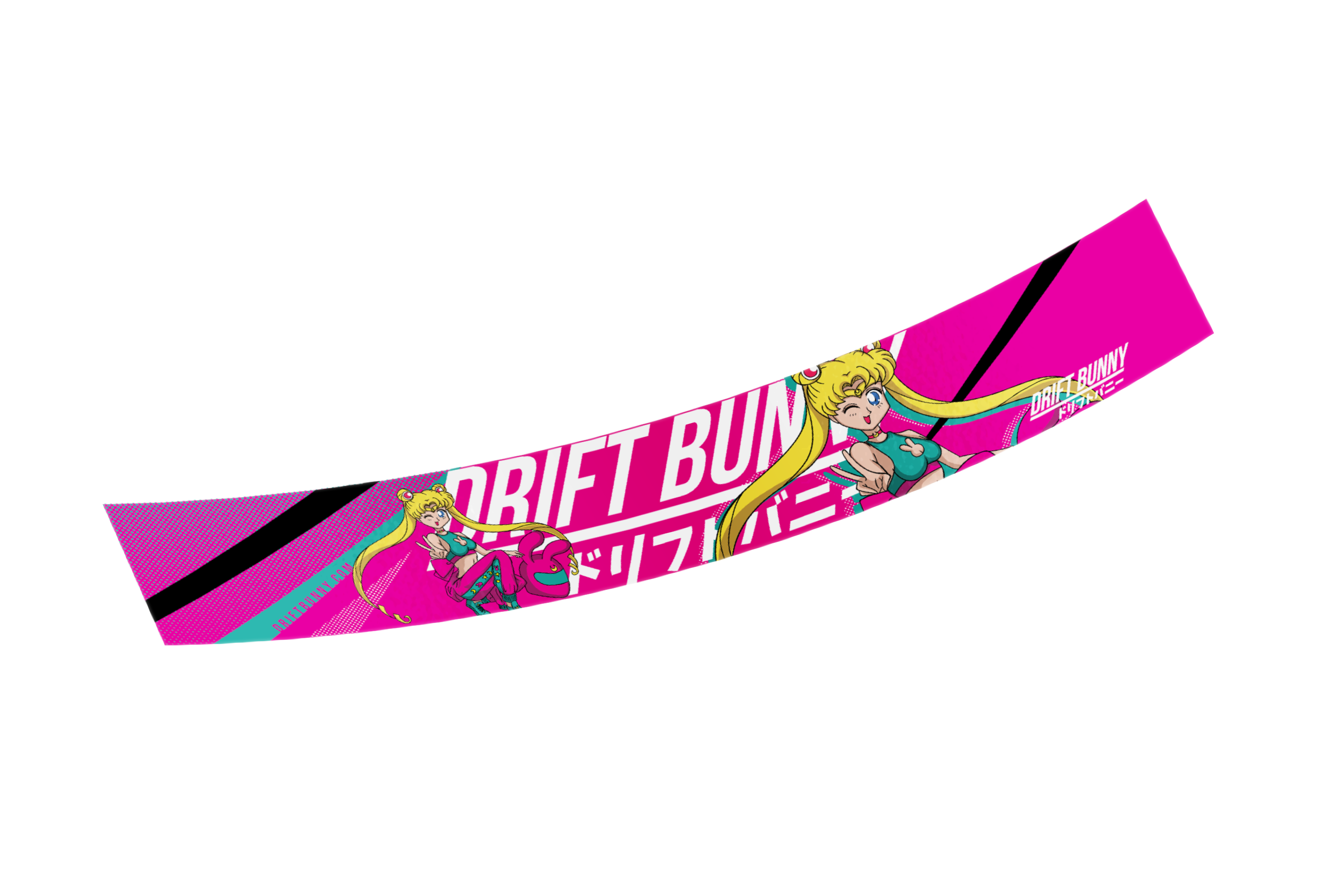 Racer moon! - Window banner *Universally sized* new Drift bunny decals