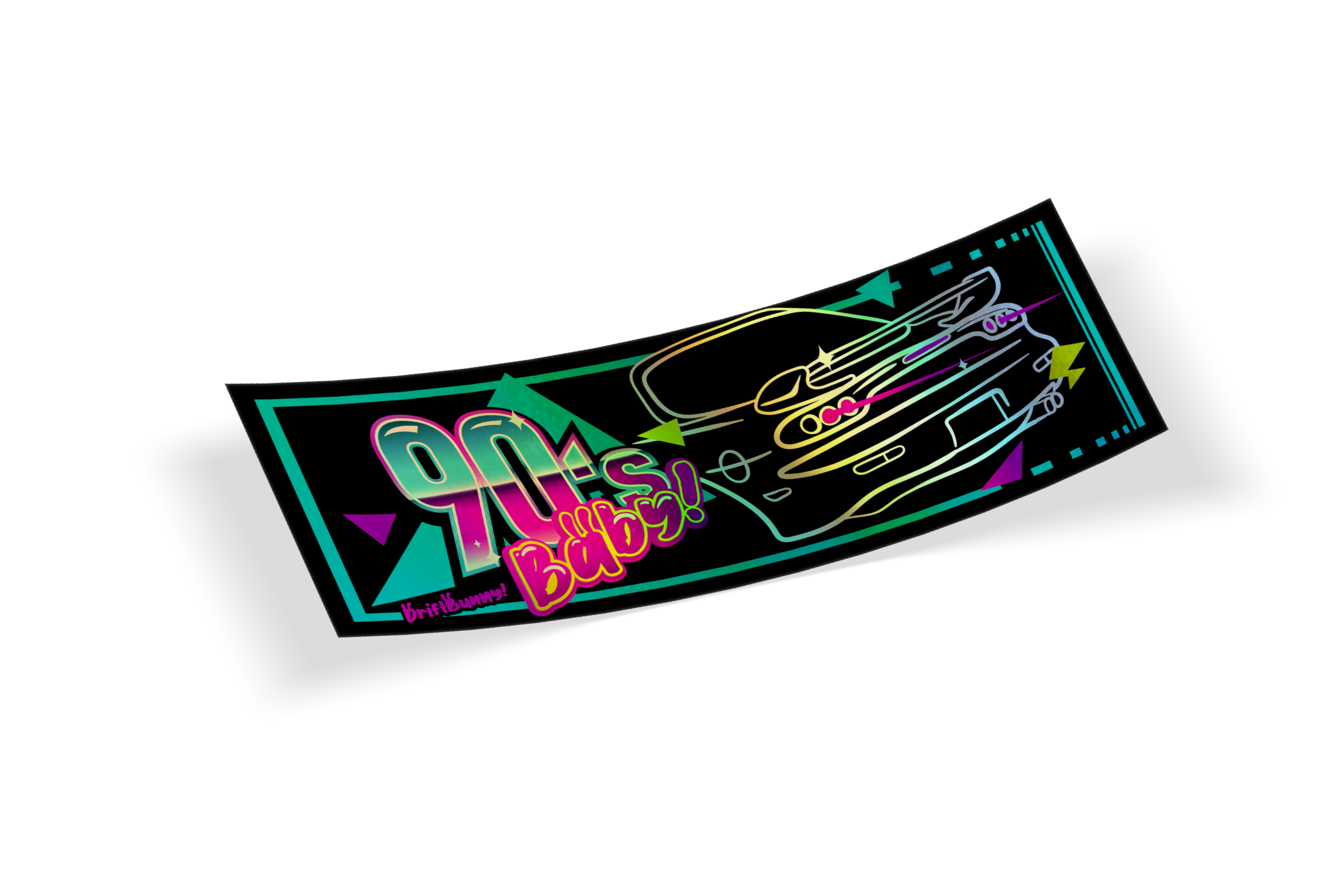 90's baby holo slaps - rx7, s13, s14, 180sx, ma70, r33  Drift bunny decals